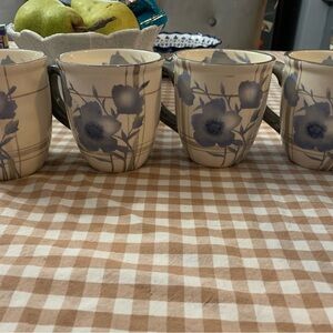 Pfaltzgraff Blue Floral Mugs Set